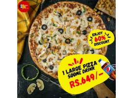 Day Night Pizza! Enjoy 60% Discount On Deal 2 For Rs.649/-
